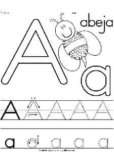 alfabeto para colorear Arbol de Maple